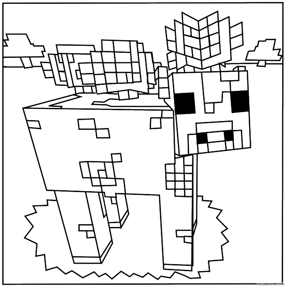 Minecraft Coloring Pages Games minecraft10 Printable 2021 0447 Coloring4free