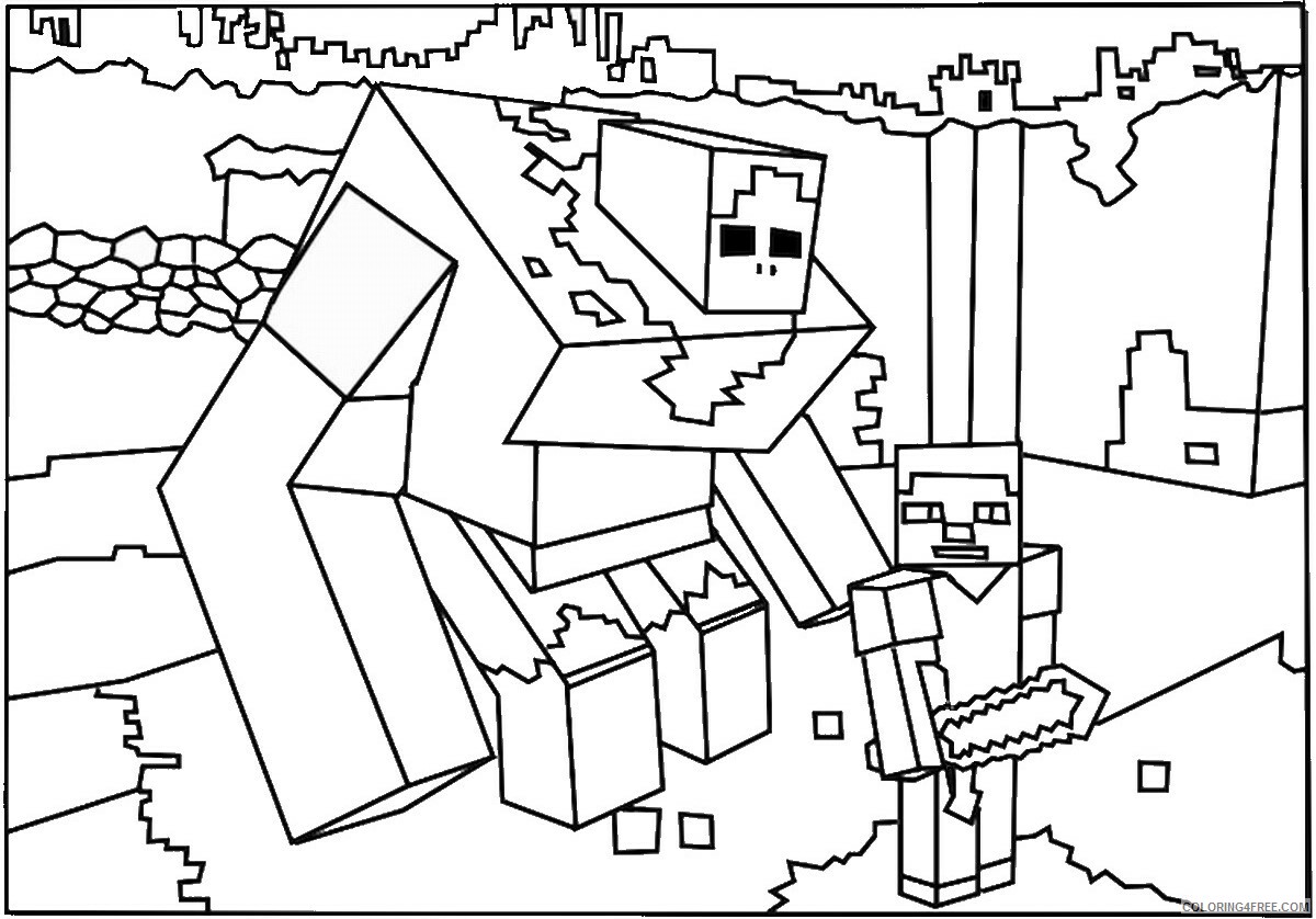 Minecraft Coloring Pages Games minecraft24 Printable 2021 0458 Coloring4free