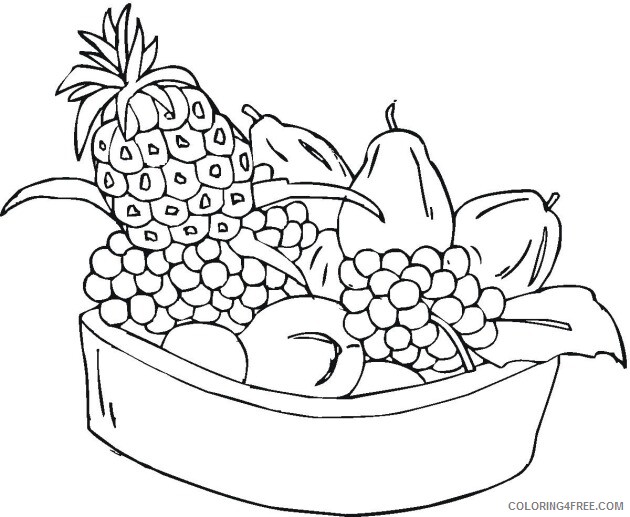 Mixed fruit Coloring Pages Fruits Food Free Fruit For Kids Printable 2021 287 Coloring4free