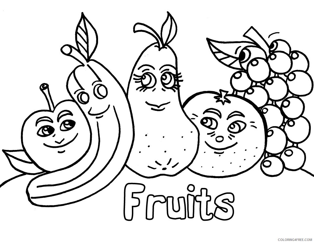 Mixed fruit Coloring Pages Fruits Food Fruit Printable 2021 290 Coloring4free