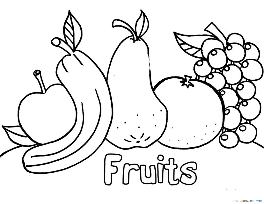 Mixed fruit Coloring Pages Fruits Food Fruit Printable 2021 291 Coloring4free