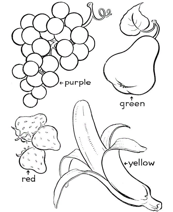 Mixed fruit Coloring Pages Fruits Food The Spirit For Kids Printable 2021 292 Coloring4free