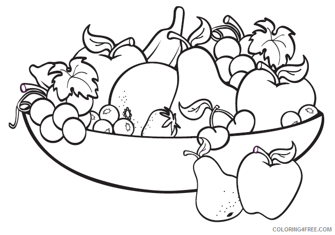 Mixed fruit Coloring Pages Fruits Food fruits colouring Printable 2021 285 Coloring4free