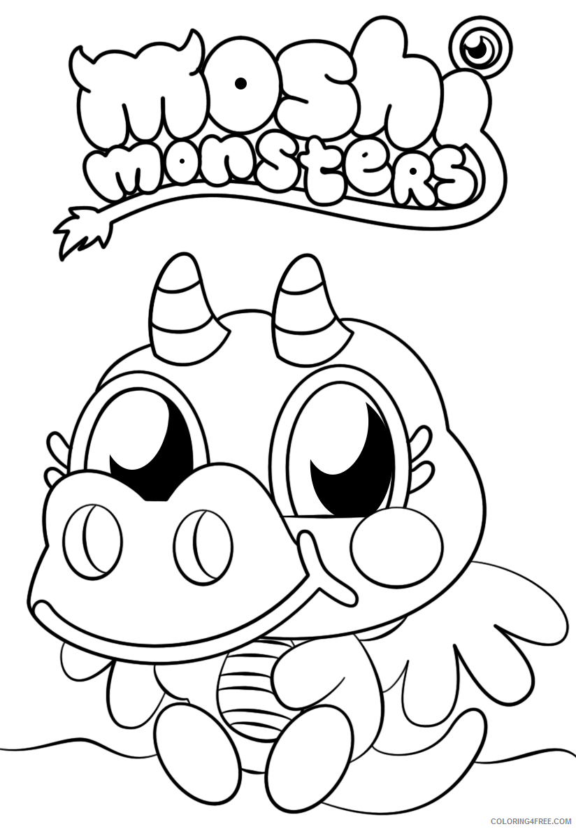 Moshi Monsters Coloring Pages Games 1545446064_moshi monsters burnie Printable 2021 0531 Coloring4free