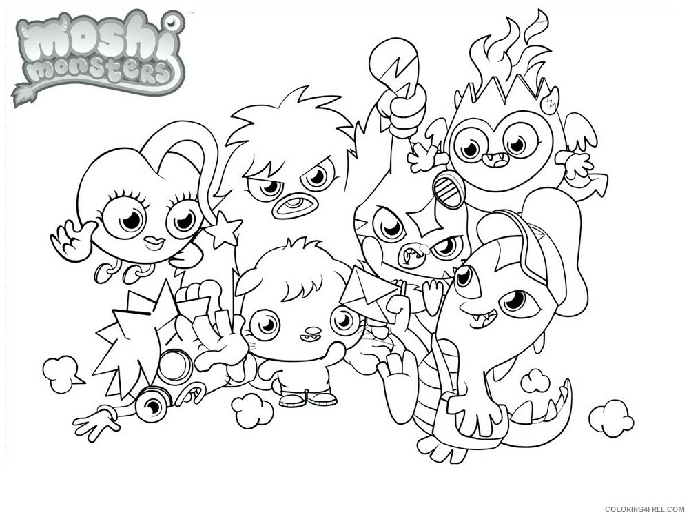 Moshi Monsters Coloring Pages Games Moshi Monsters 23 Printable 2021 0544 Coloring4free