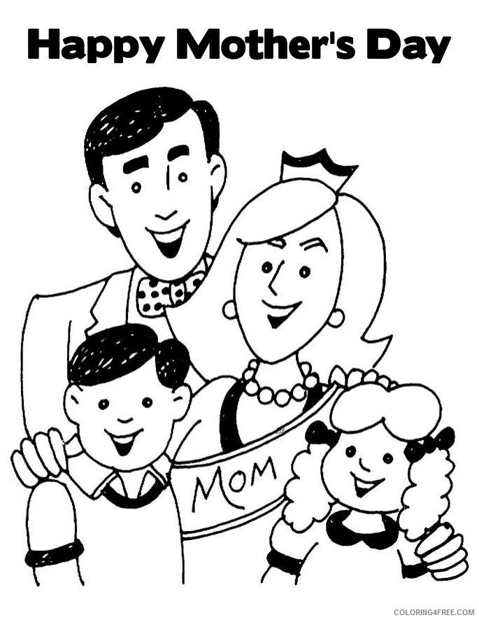 Mothers Day Coloring Pages Holiday Free Mothers Day Printable 2021 0791 Coloring4free