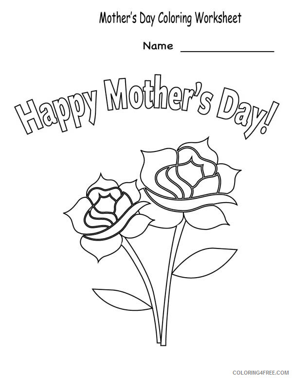 Mothers Day Coloring Pages Holiday Happy Mothers Day for Kids Printable 2021 0794 Coloring4free
