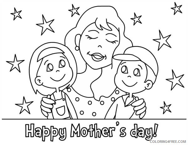 Mothers Day Coloring Pages Holiday Happy Mothers Day for Loving Mother Printable 2021 0795 Coloring4free