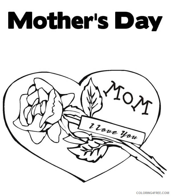 Mothers Day Coloring Pages Holiday Happy Mothers Day for My Mommy Printable 2021 0796 Coloring4free