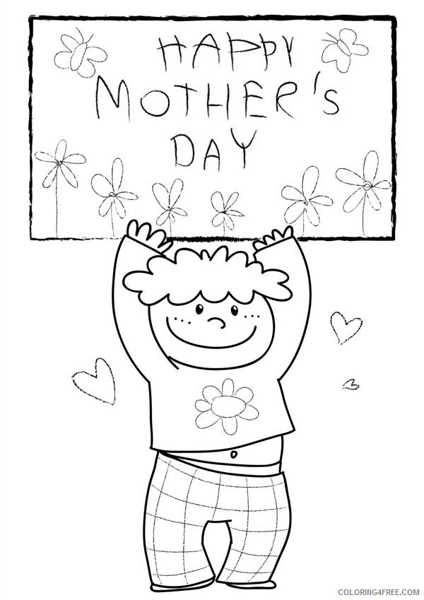 Mothers Day Coloring Pages Holiday Happy Mothers Day from My Little Boy Printable 2021 0797 Coloring4free