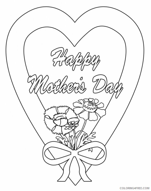 Mothers Day Coloring Pages Holiday Mother Day Printable 2021 0801 Coloring4free