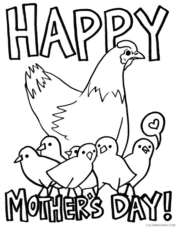 Mothers Day Coloring Pages Holiday Mothers Day Printable 2021 0826 Coloring4free