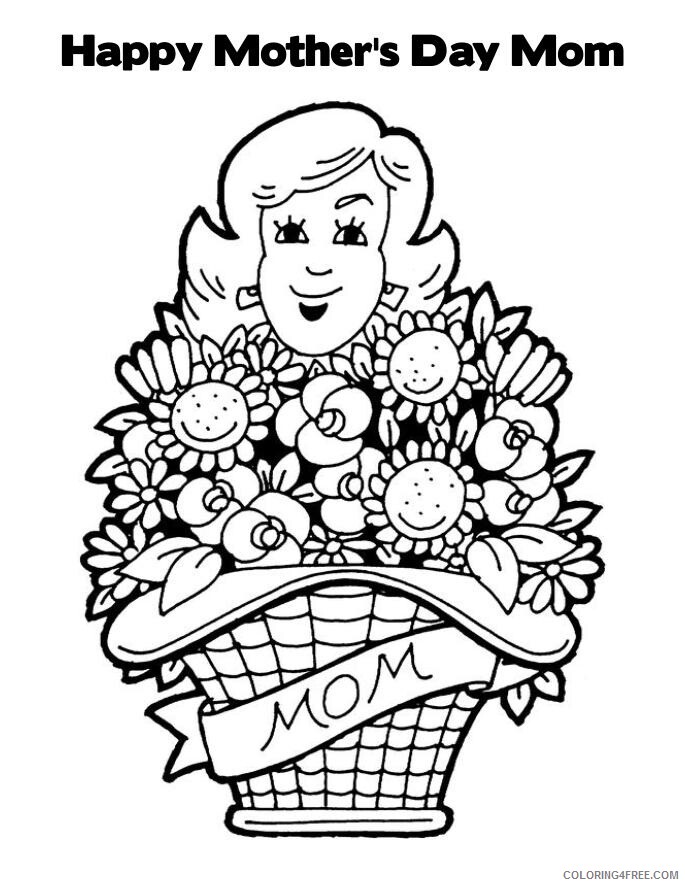 Mothers Day Coloring Pages Holiday Mothers Day Printable 2021 0828 Coloring4free