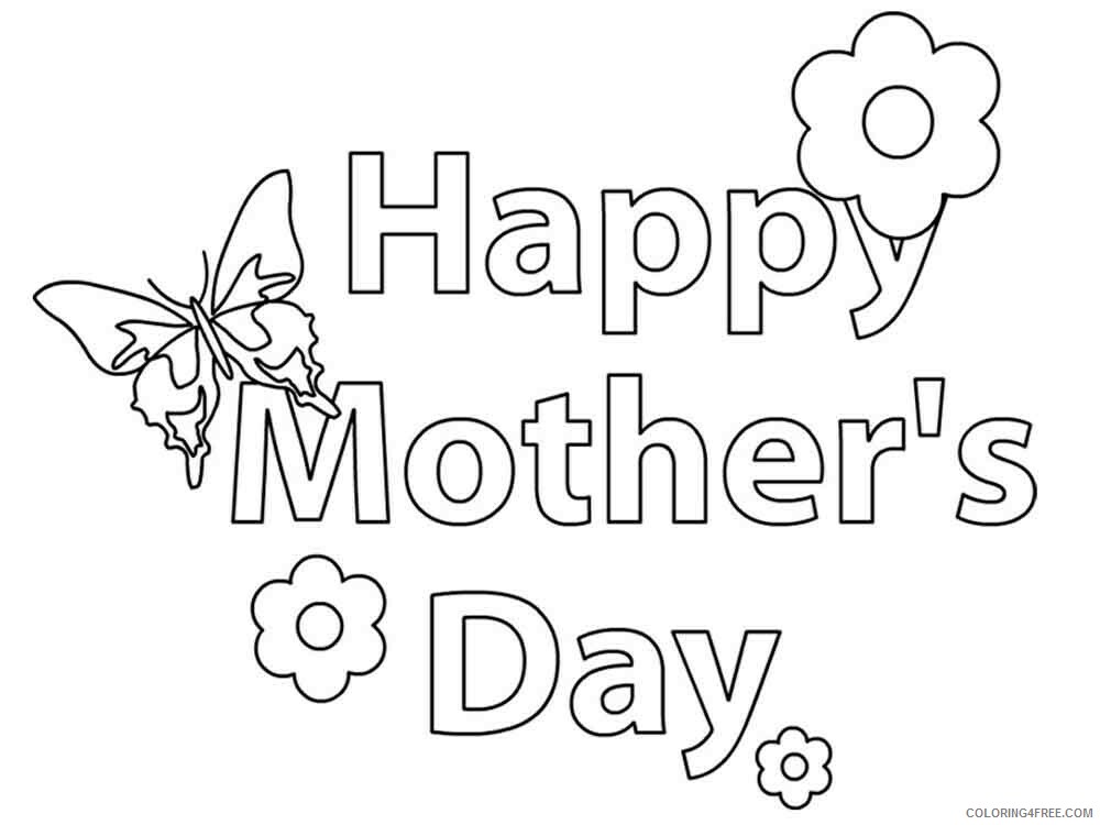 Mothers Day Coloring Pages Holiday mothers day 4 Printable 2021 0836 Coloring4free