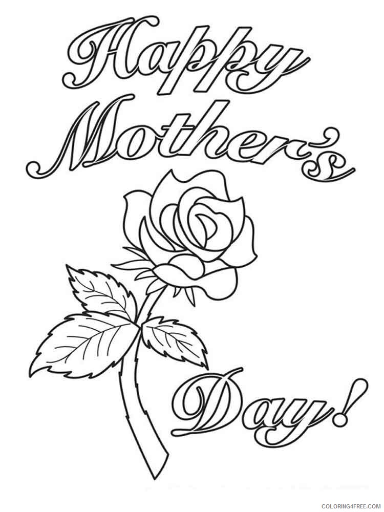 Mothers Day Coloring Pages Holiday mothers day 7 Printable 2021 0839 Coloring4free