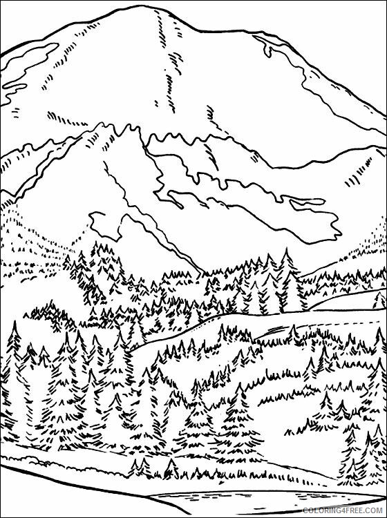 Mountains Coloring Pages Nature Mountain Range Printable 2021 382 Coloring4free