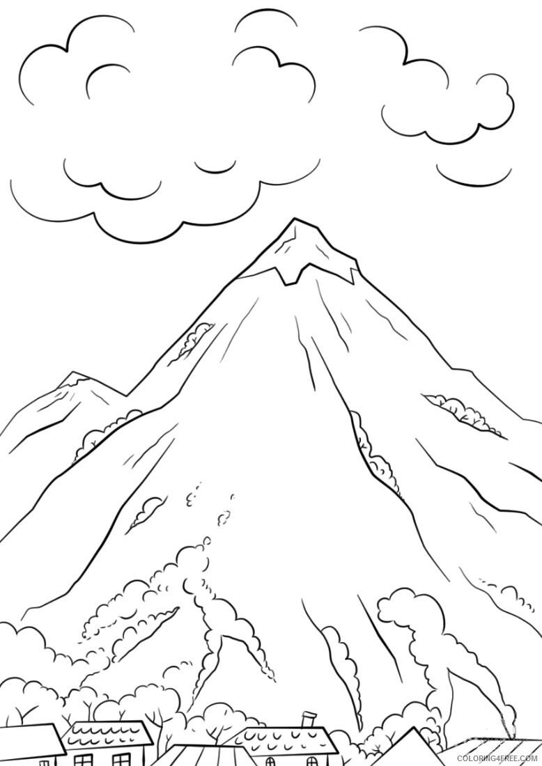 Mountains Coloring Pages Nature Mountains Printable 2021 389 Coloring4free