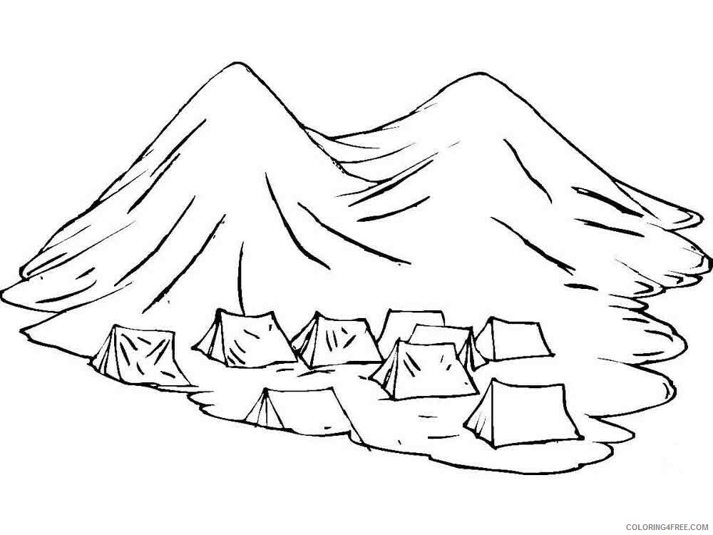 Mountains Coloring Pages Nature mountains 7 Printable 2021 387 Coloring4free