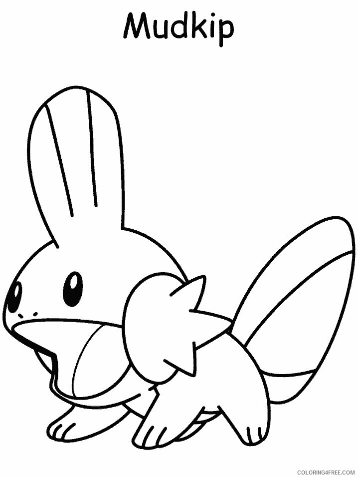 Mudkip Pokemon Characters Printable Coloring Pages 115 2021 057 Coloring4free