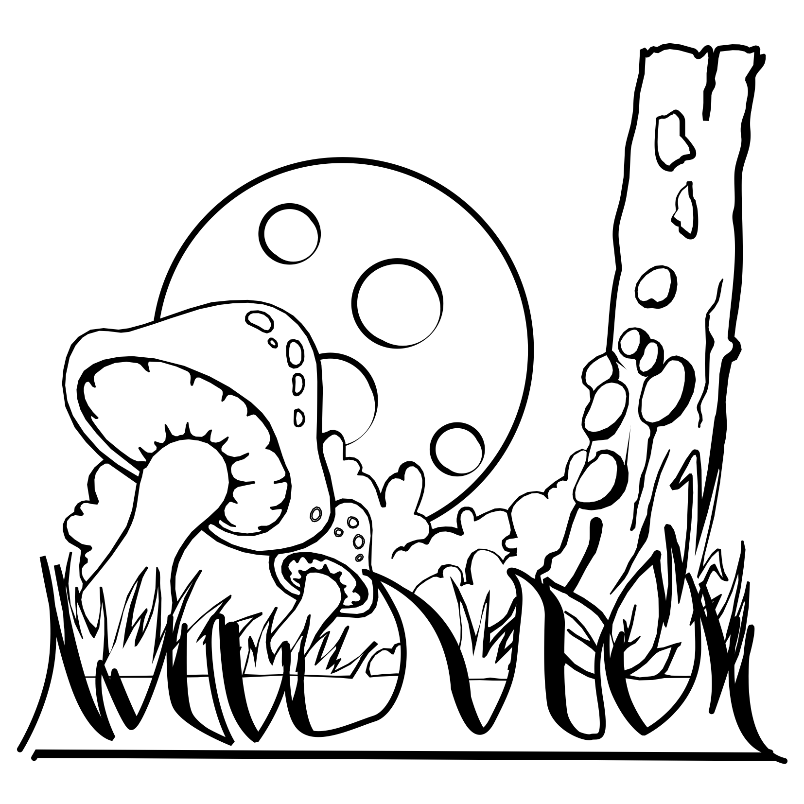 Mushrooms Coloring Pages Nature mushroom fantasy Printable 2021 399 Coloring4free