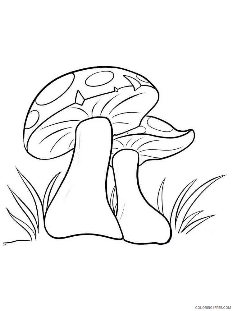 Mushrooms Coloring Pages Nature mushrooms 1 Printable 2021 400 Coloring4free