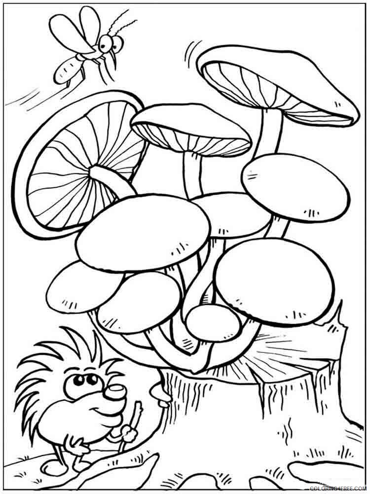 Mushrooms Coloring Pages Nature mushrooms 3 Printable 2021 414 Coloring4free