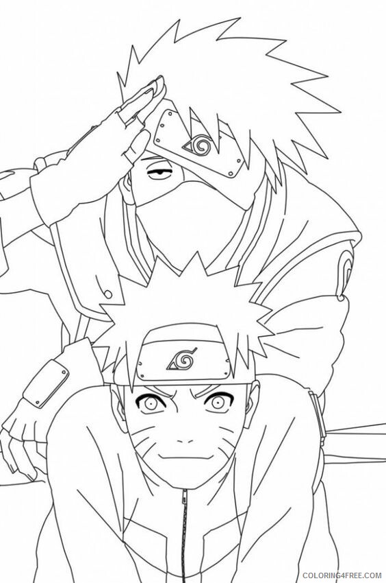 Naruto Printable Coloring Pages Anime 1561017852_kakashi and naruto a4 2021 0845 Coloring4free