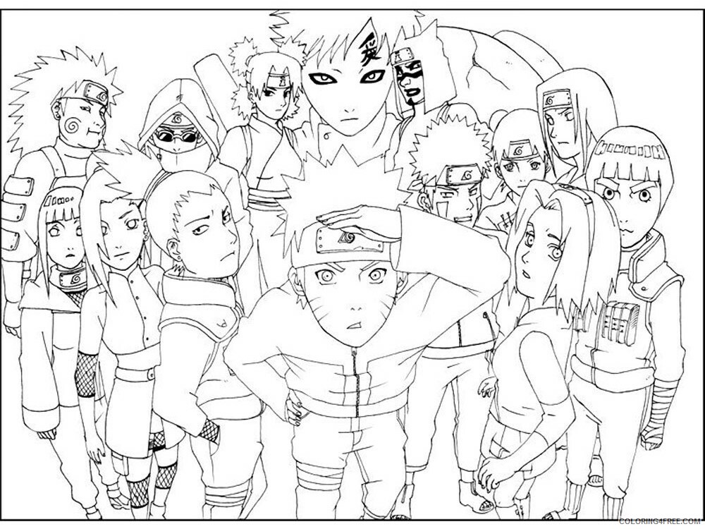 Naruto Printable Coloring Pages Anime anime naruto 26 2021 0865 Coloring4free