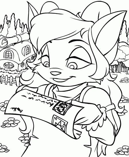 Neopets Coloring Pages Games neopets 121 Printable 2021 0700 Coloring4free