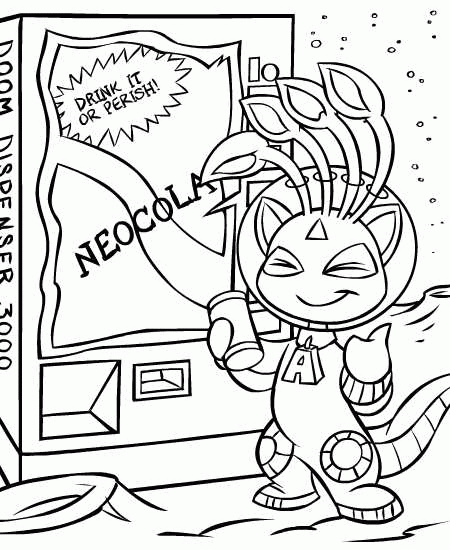 Neopets Coloring Pages Games neopets 44 Printable 2021 0742 Coloring4free