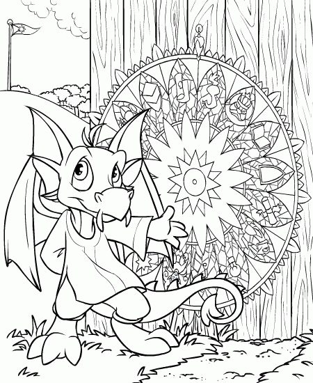 Neopets Coloring Pages Games neopets brightvale GXs1i Printable 2021 0662 Coloring4free