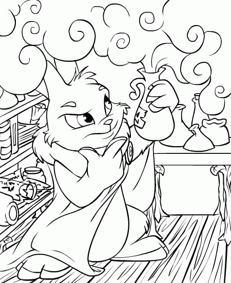 Neopets Coloring Pages Games neopets brightvale qbcfy Printable 2021 0668 Coloring4free