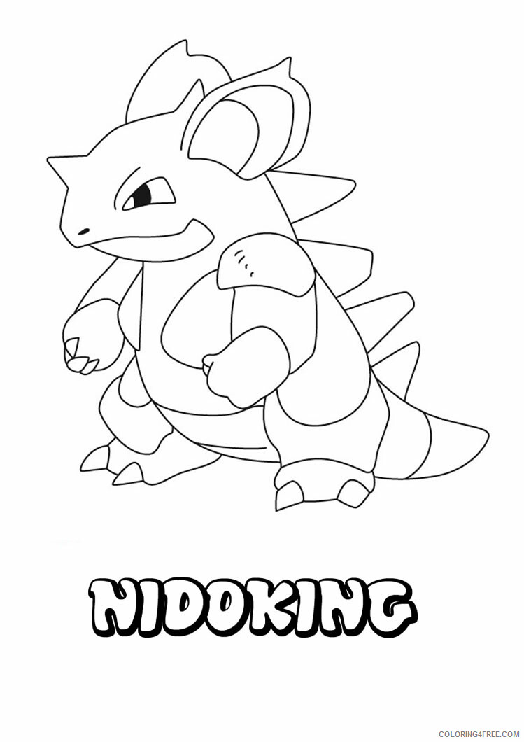 Nidoking Pokemon Characters Printable Coloring Pages Nidoking Pokemon 2021 059 Coloring4free