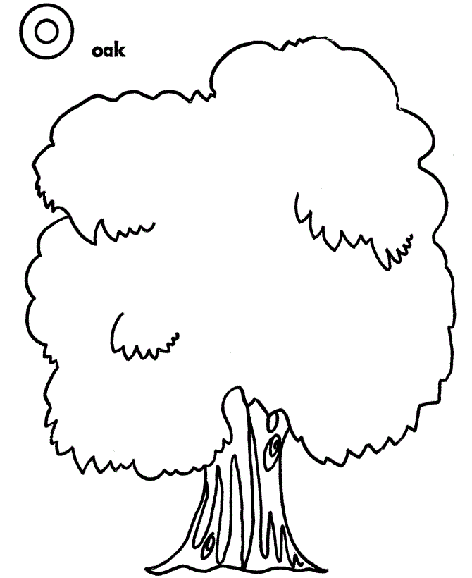 Oak Tree Coloring Pages Tree Nature Oak Tree Printable 2021 570 Coloring4free