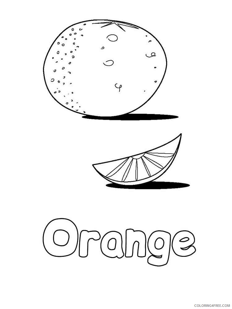 Orange Coloring Pages Fruits Food Orange fruits 11 Printable 2021 305 Coloring4free