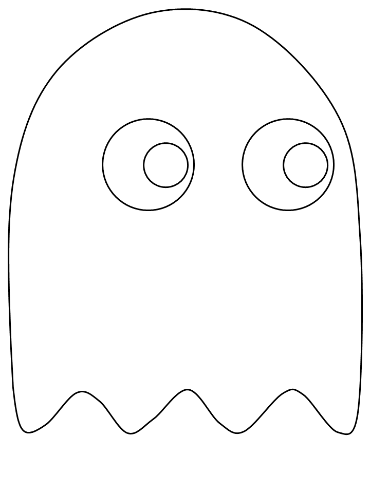 Pac Man Coloring Pages Games pacman ghost Printable 2021 0807 Coloring4free