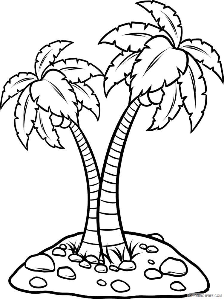 Palm Tree Coloring Pages Tree Nature palm tree 12 Printable 2021 581 Coloring4free