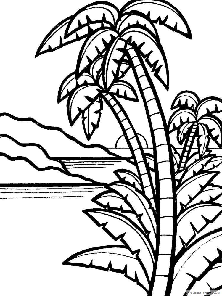 Palm Tree Coloring Pages Tree Nature palm tree 7 Printable 2021 582 Coloring4free