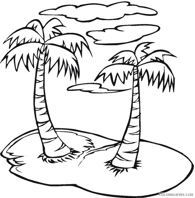 Palm Tree Coloring Pages Tree Nature palmtree 10 Printable 2021 580 Coloring4free