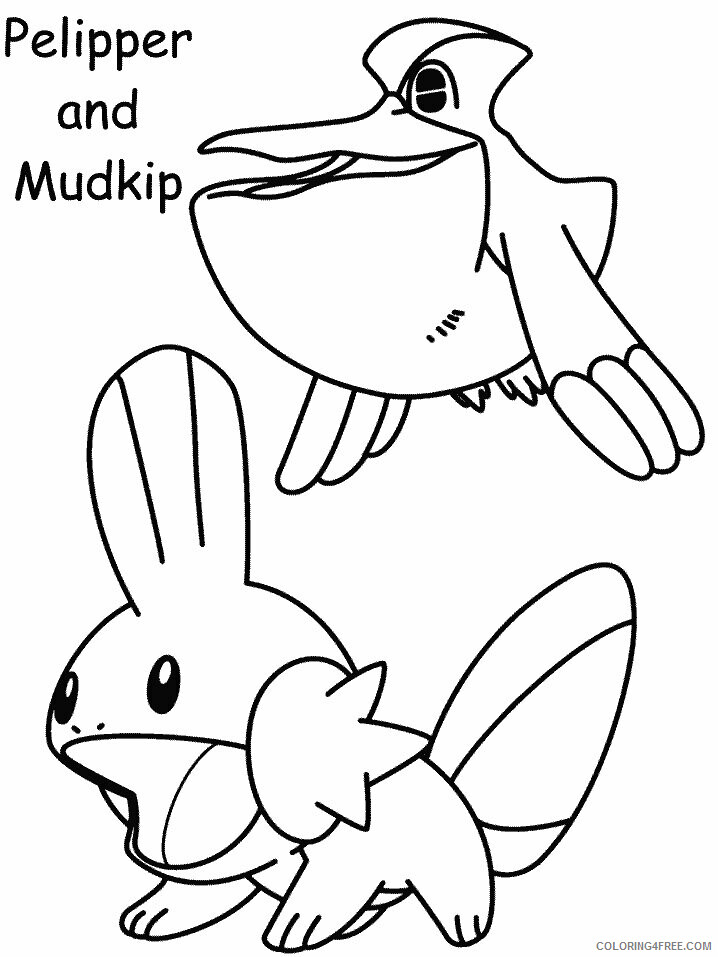 Pelipper Pokemon Characters Printable Coloring Pages 113 2021 066 Coloring4free