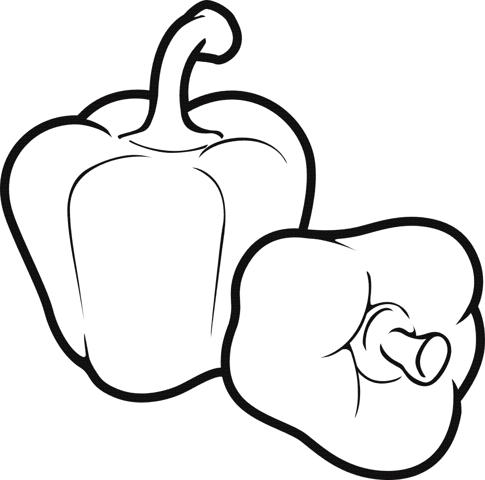 Pepper Coloring Pages Vegetables Food Pepper Vegetable Printable 2021 637 Coloring4free