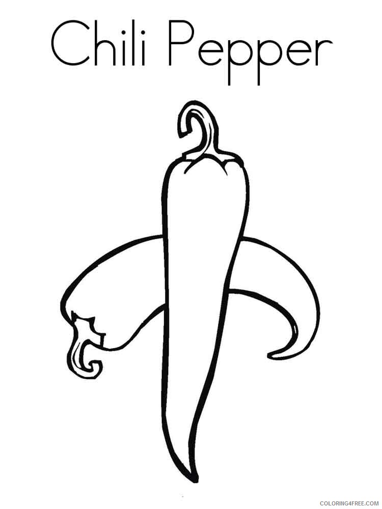 Pepper Coloring Pages Vegetables Food Vegetables Pepper 2 Printable 2021 640 Coloring4free