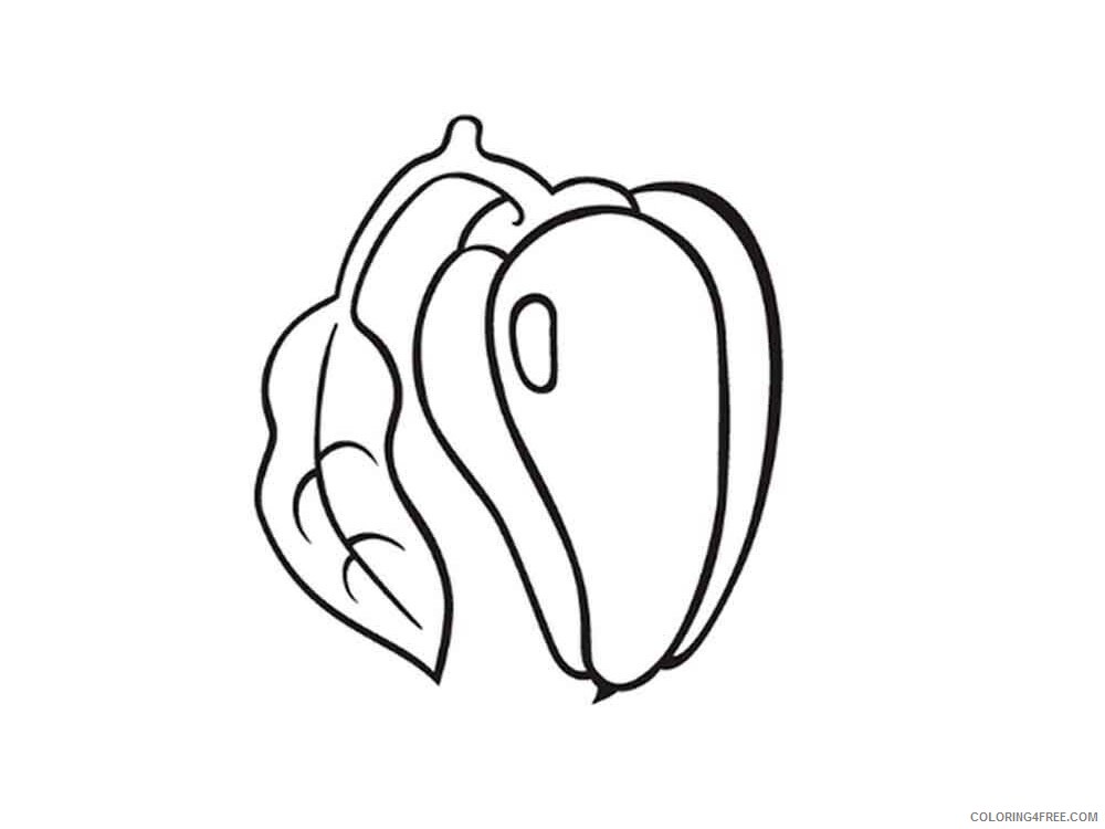 Pepper Coloring Pages Vegetables Food Vegetables Pepper 9 Printable 2021 645 Coloring4free