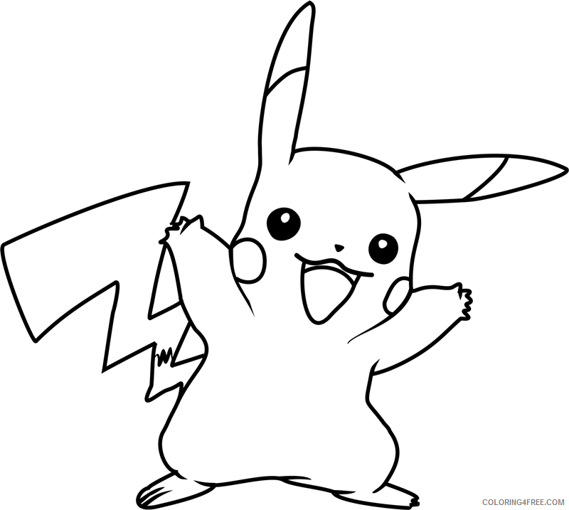 Pikachu Printable Coloring Pages Anime 1530669716_pikachu pokemon a4 2021 0929 Coloring4free