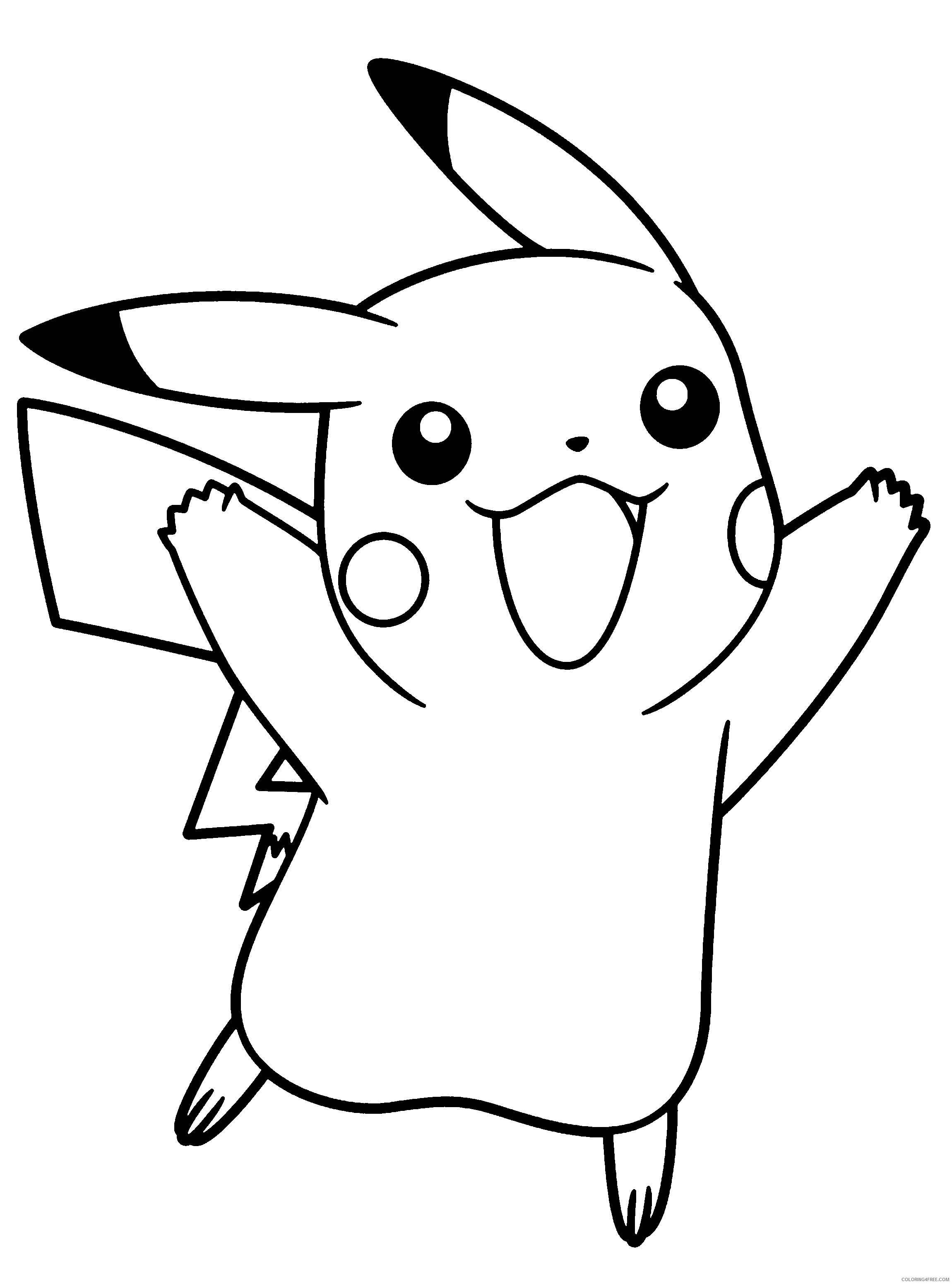 Pikachu Printable Coloring Pages Anime Printable Pikachu 2021 0963 Coloring4free