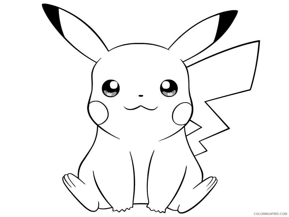 Pikachu Printable Coloring Pages Anime pikachu 11 2021 0943 Coloring4free