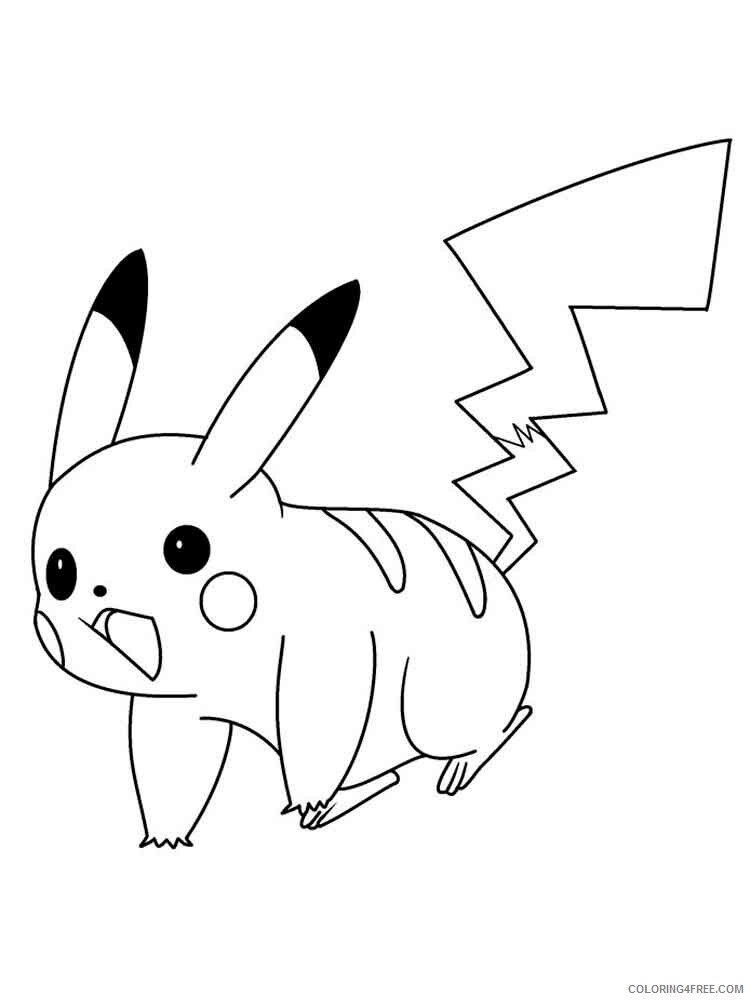Pikachu Printable Coloring Pages Anime pikachu 13 2021 0945 Coloring4free
