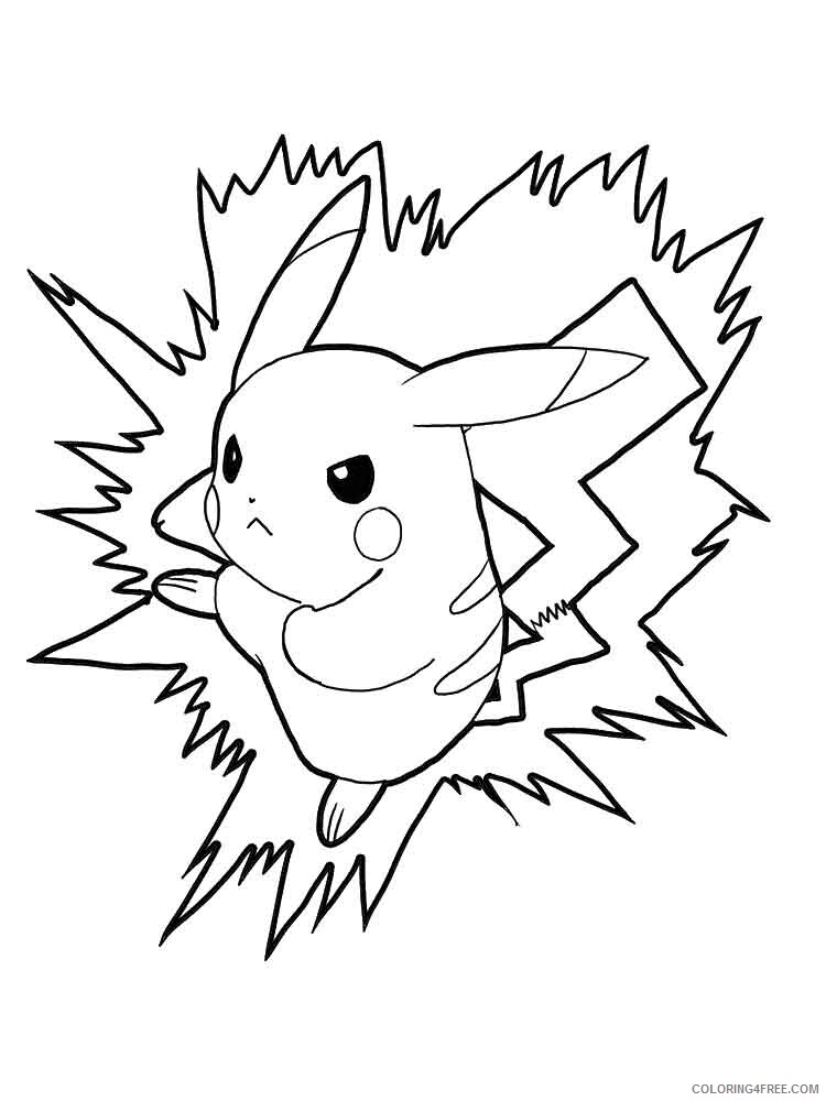 Pikachu Printable Coloring Pages Anime pikachu 19 2021 0946 Coloring4free
