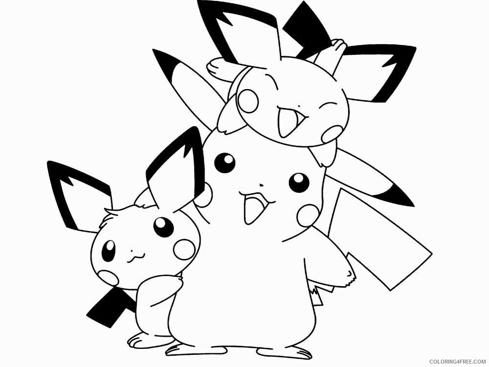 Pikachu Printable Coloring Pages Anime pikachu 3 2021 0947 Coloring4free