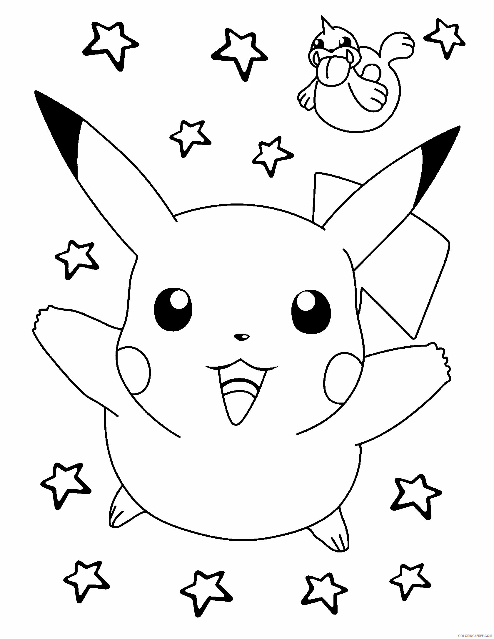 Pikachu Printable Coloring Pages Anime pokemon 80 2021 0961 Coloring4free